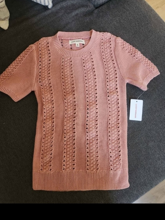 Lucky Brand Sweaters - NWT Lucky Brand Dusty Pink Knit Sweater